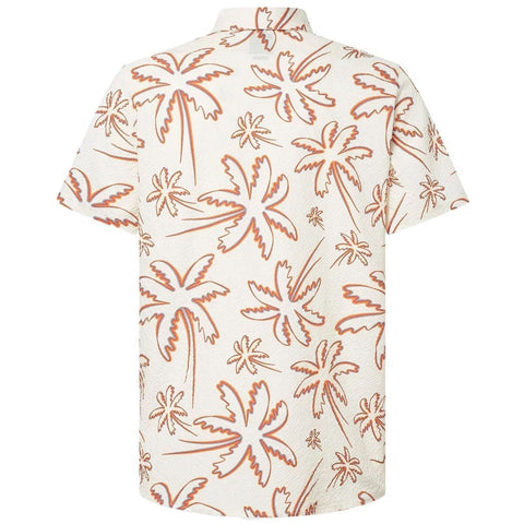 Deco Palms Button Down Poloshirt Herren