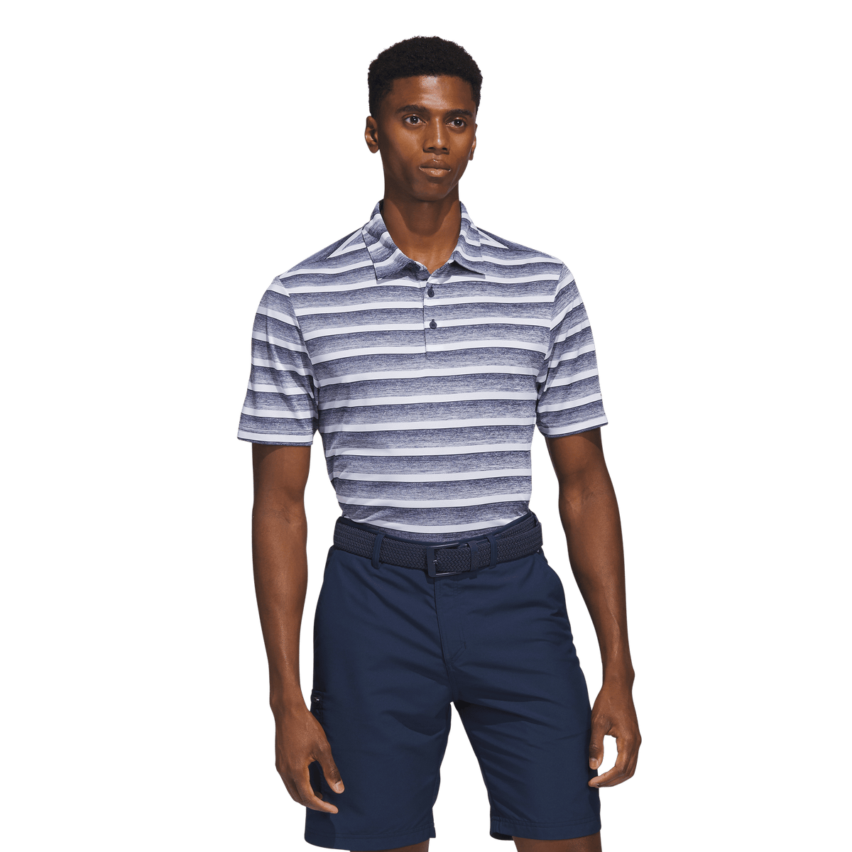 Two-Color Stripe Poloshirt