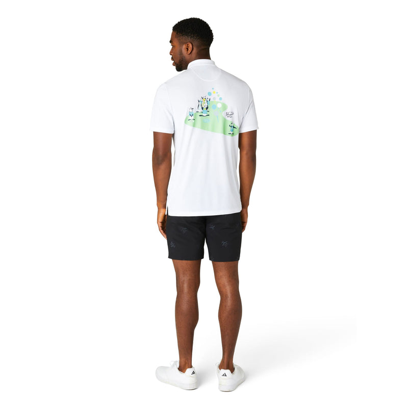 Quiet Please Graphic Oxford Polo