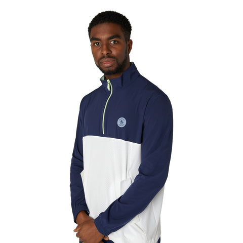 1/4-Zip Lightweight Colour Block Wind-Sweater