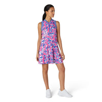 Floral Printed Zip Golfkleid