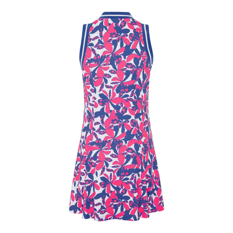 Floral Printed Zip Golfkleid Damen