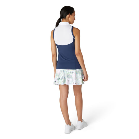 Sleveless Colour Block Meshback Polo