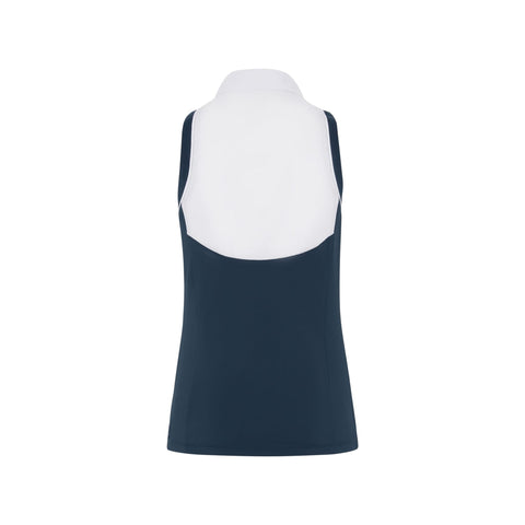 Sleveless Colour Block Meshback Polo
