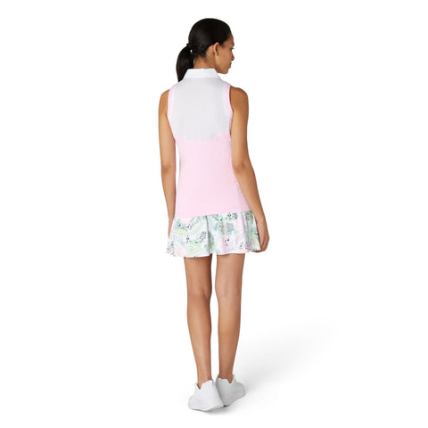 Sleveless Colour Block Meshback Polo