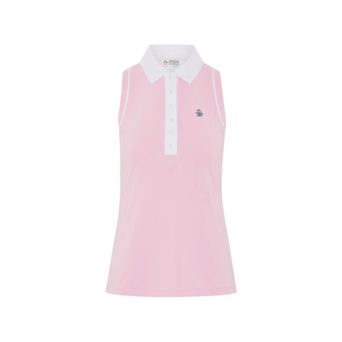 Sleveless Colour Block Meshback Polo