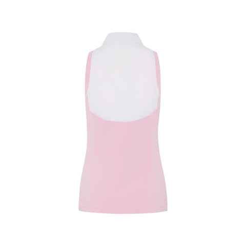 Sleveless Colour Block Meshback Polo