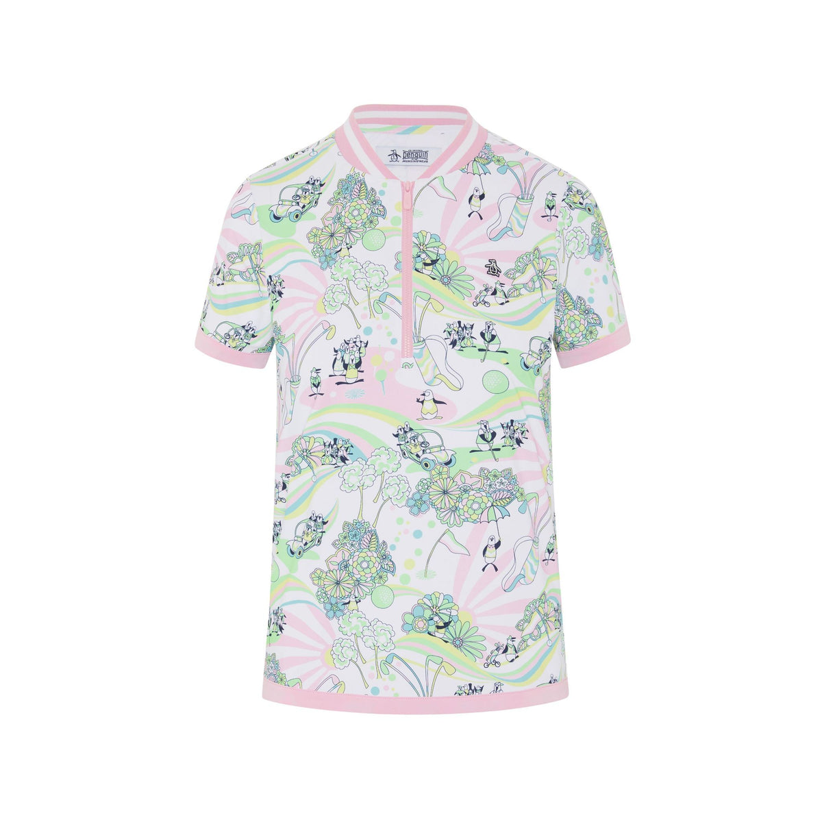 Groovy Pete Printed Zip Polo