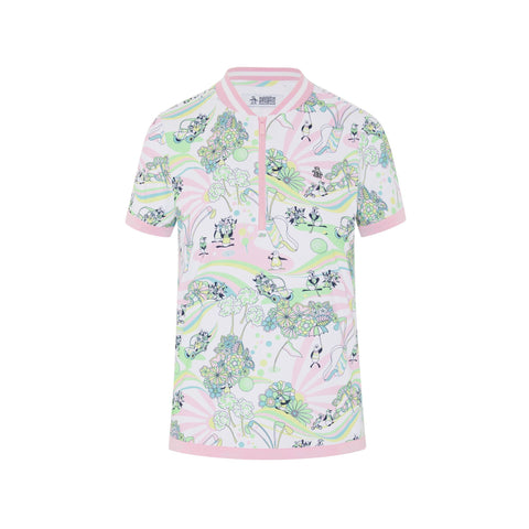 Groovy Pete Printed Zip Polo