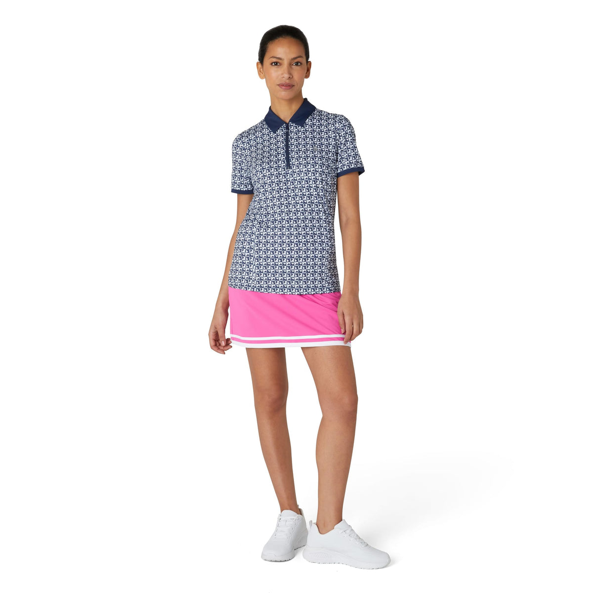 Original Penguin Geo Printed Meshback Polo Damen