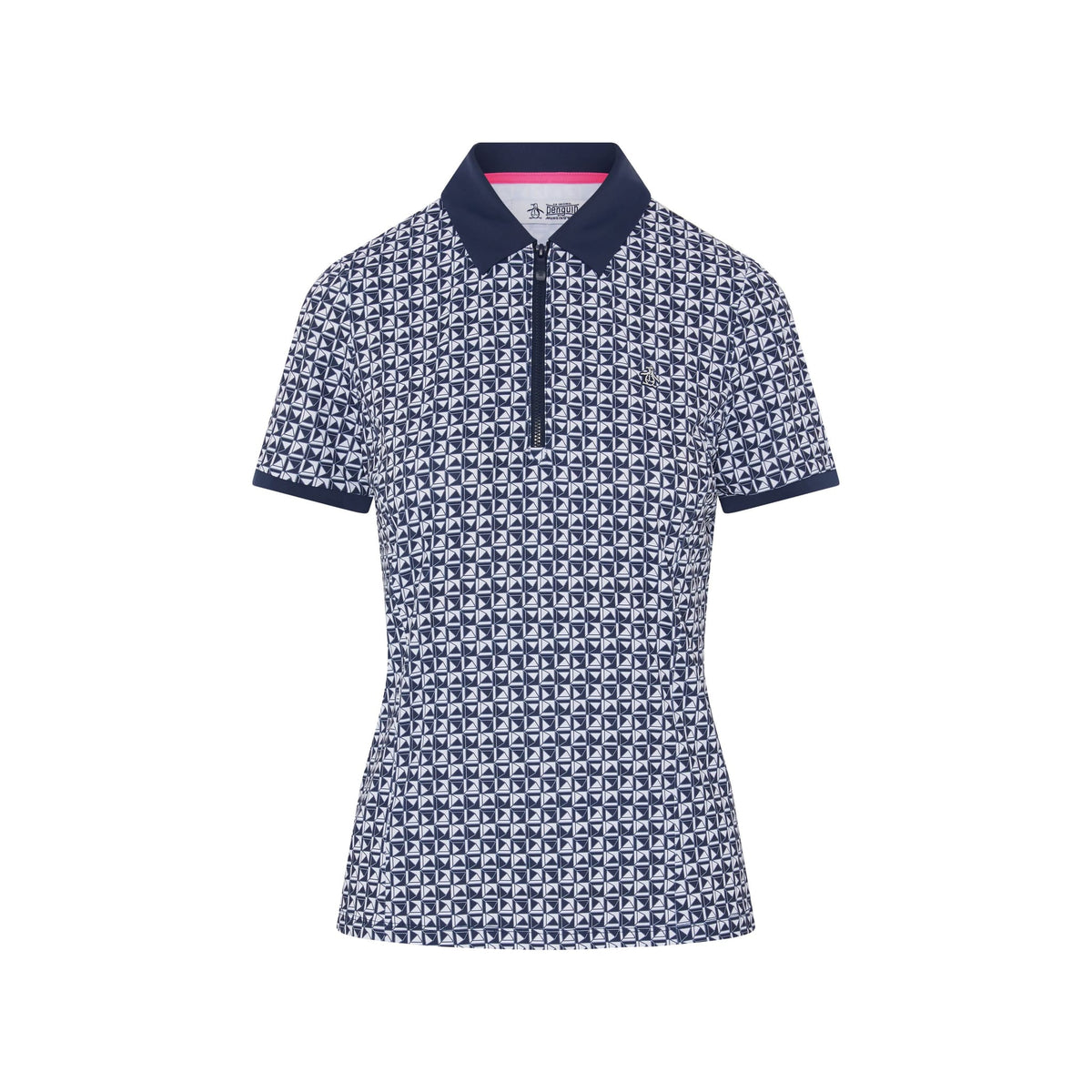 Original Penguin Geo Printed Meshback Polo Damen