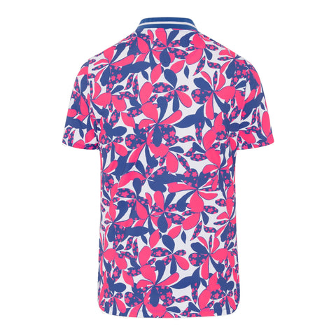 Floral Print Mock Neck Shirt Damen