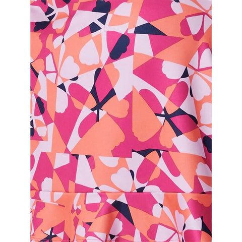 Geometric Floral Kleid Damen