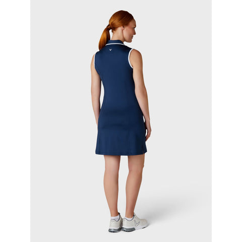 Sleeveless Snap Pla Kleid
