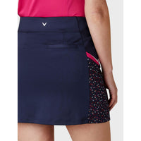 Chev Print Block Skort