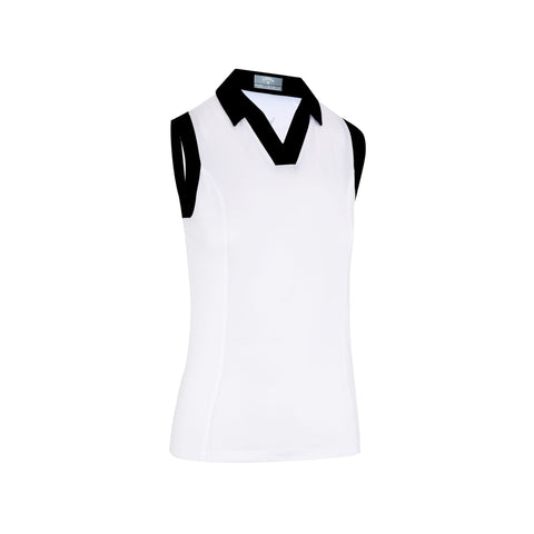Sleeveless Colorblock Polo