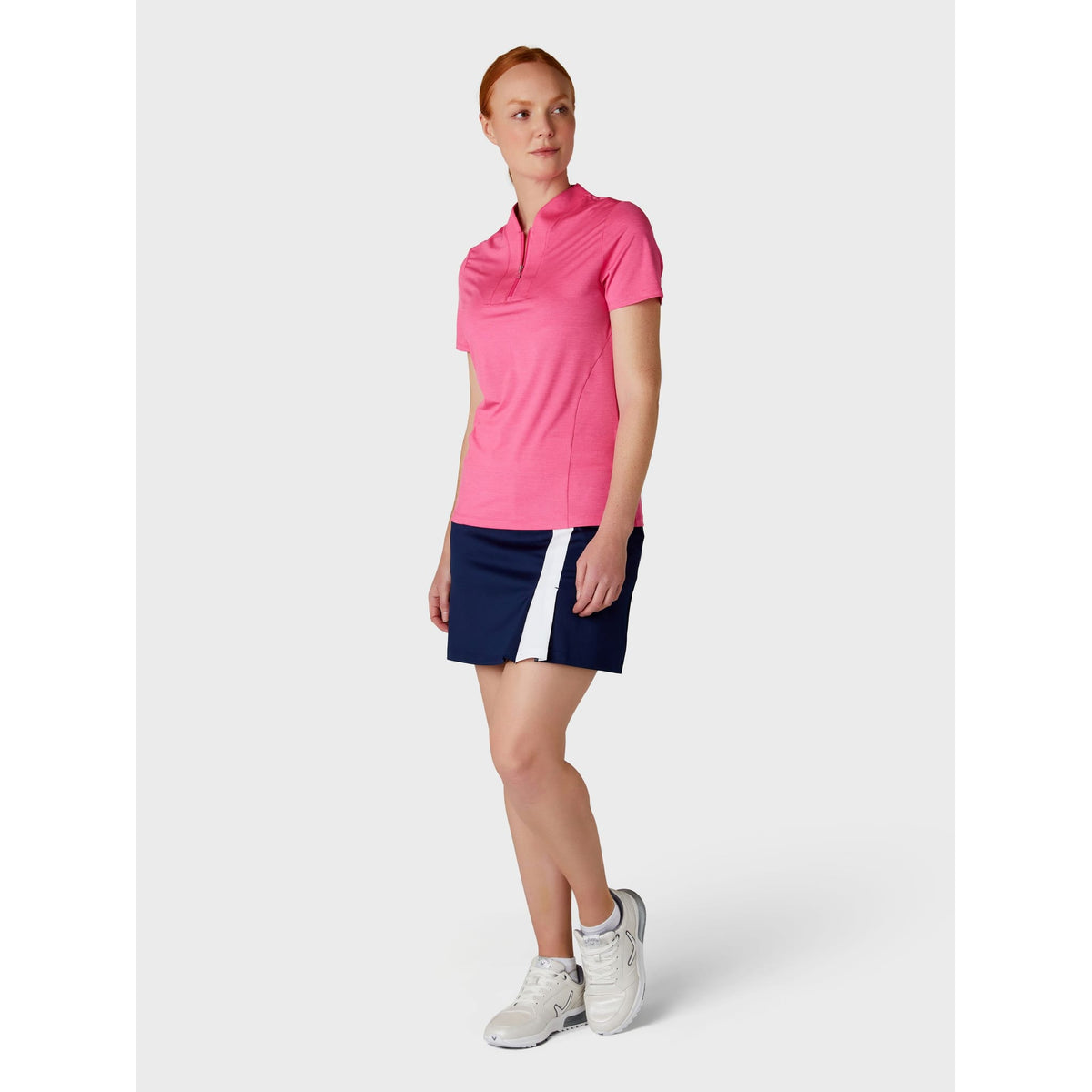 Callaway Short Sleeve Tonal Heather Polo Damen