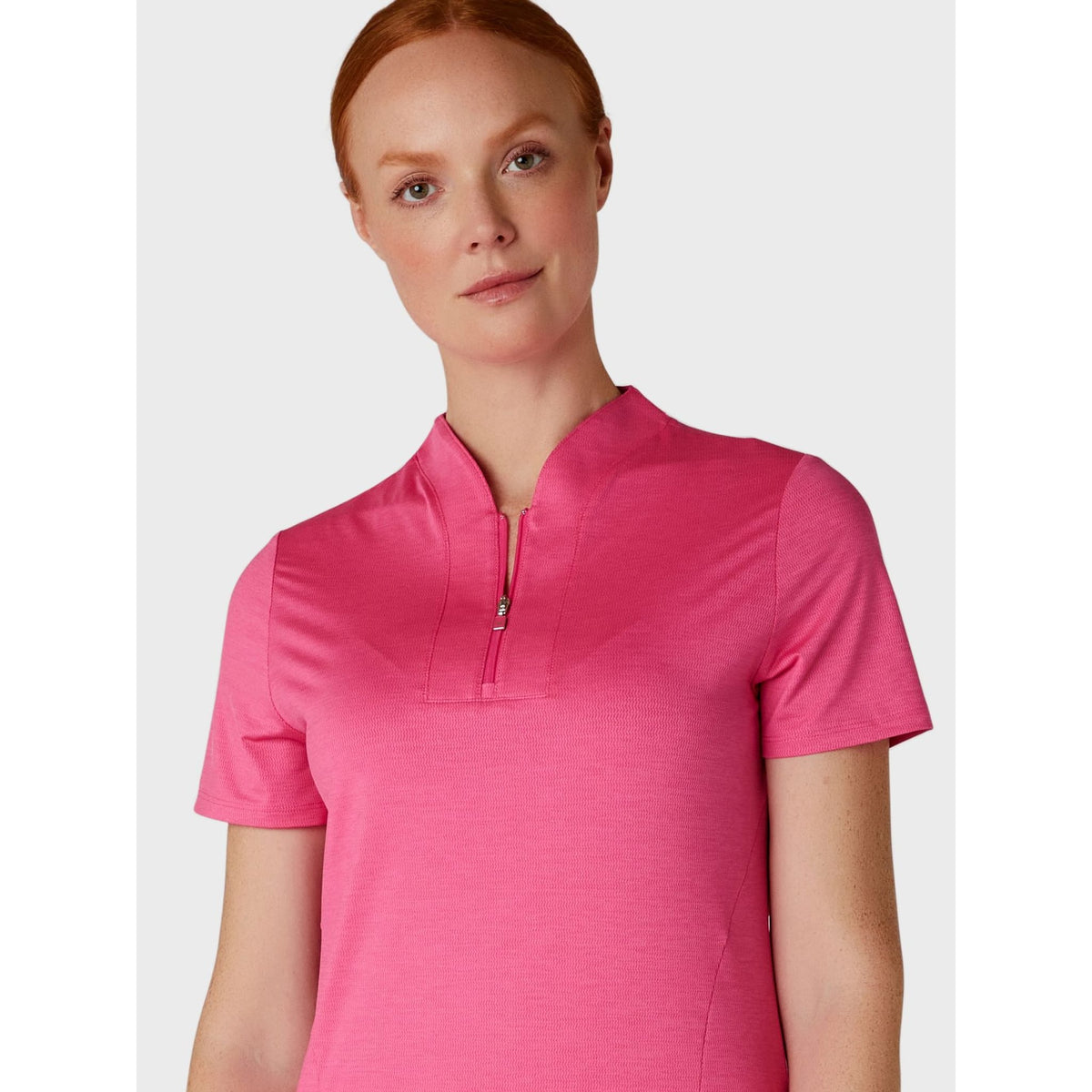 Callaway Short Sleeve Tonal Heather Polo Damen