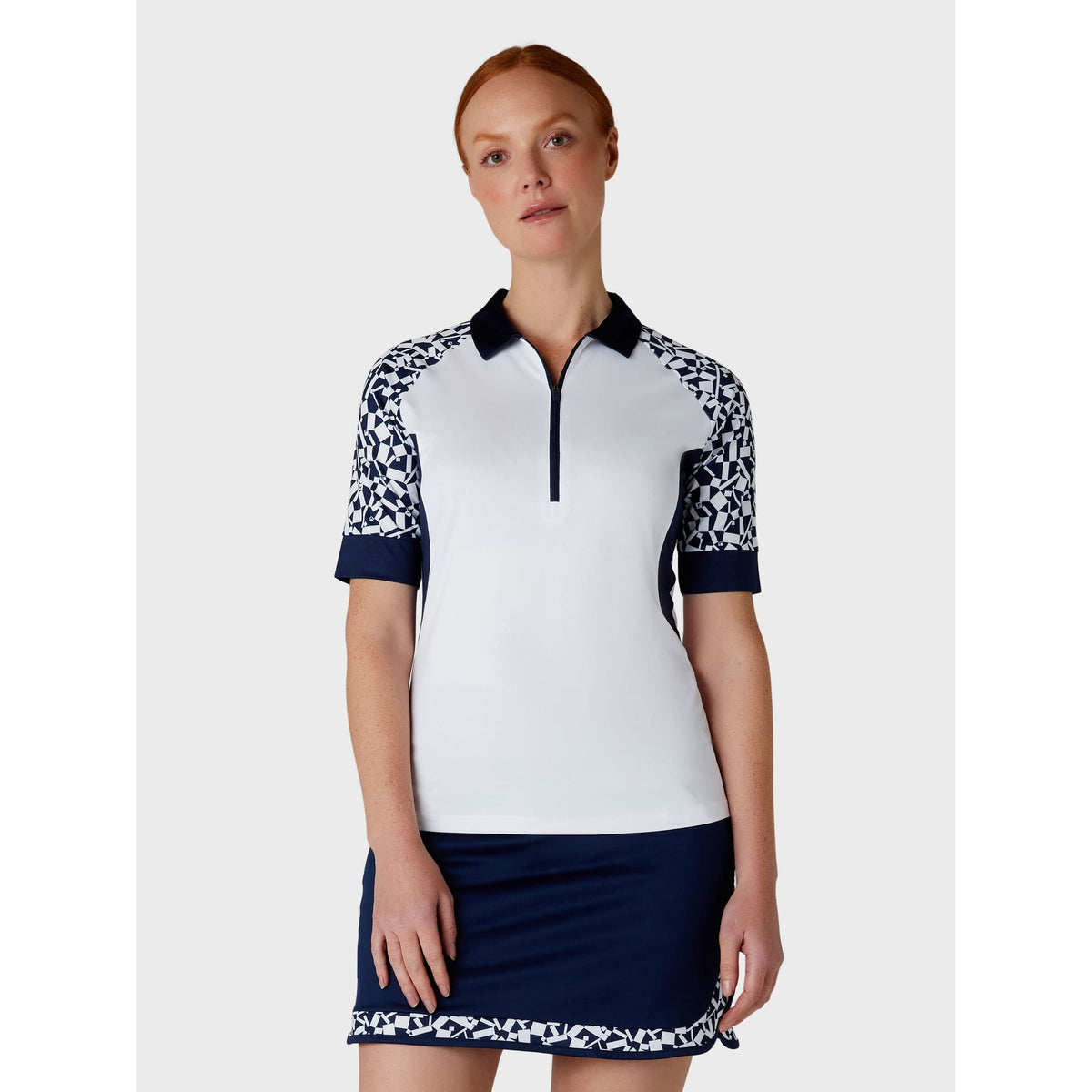 Two Tone Geo 1/2 Sleeve Shirt