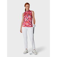 Geometric Floral Sleeveless Shirt