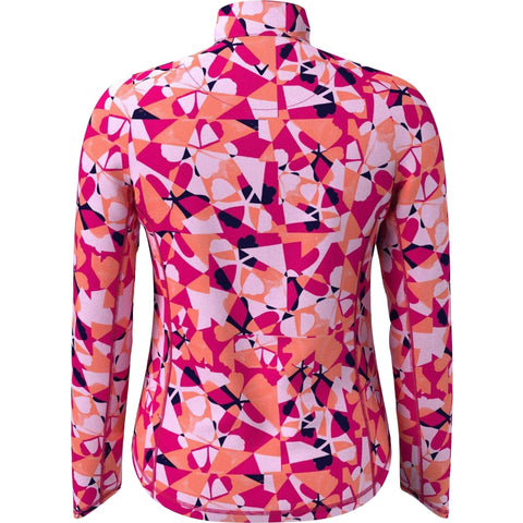 Geometric Floral Print Shirt Damen