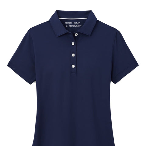 Button Kurzarm Polo Damen