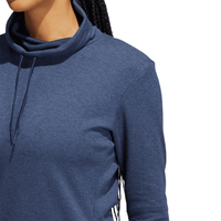 High Mock Golf Pullover Crew Navy Melange Damen