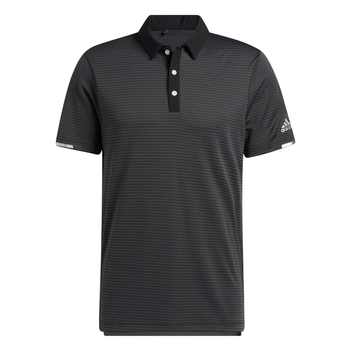 Adidas M Polo Heat Ready Microstripe Carbon Schwarz Herren