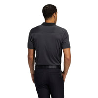 Adidas M Polo Heat Ready Microstripe Carbon Schwarz Herren