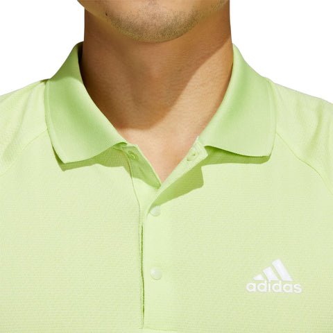 M Polo Moss Stitch Pulse Lime/Weiß Herren