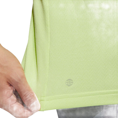 M Polo Moss Stitch Pulse Lime/Weiß Herren