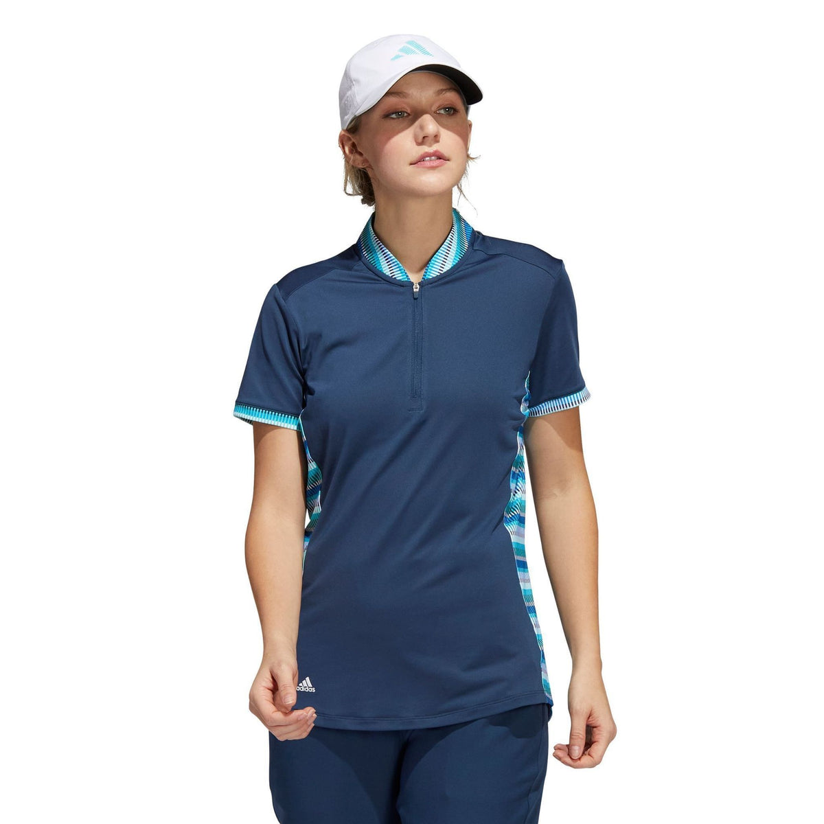 W Polo Ultimate 365 Printed Crew Navy XS