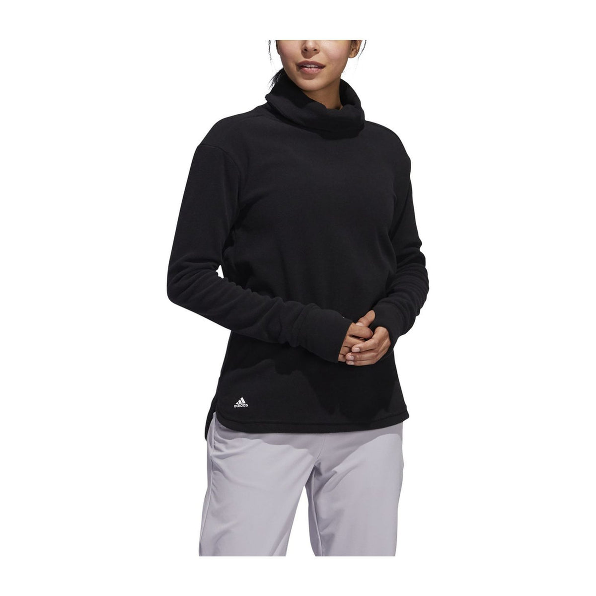 W Sweater Polarfleece Mock Schwarz