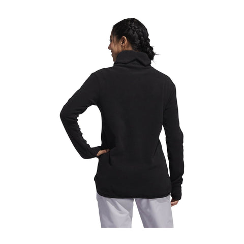 W Sweater Polarfleece Mock Schwarz Damen