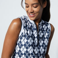 Daily Sports Abruzzo Argyle Sleeveless Polo Shirt Damen