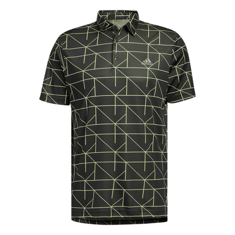 M Polo Jaquard Lines Schwarz/Pulse Lime