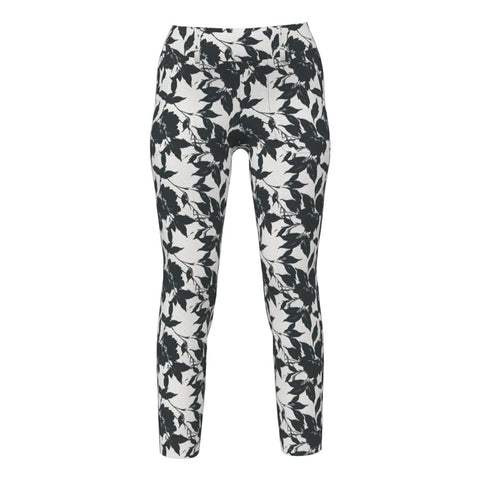 LUCY-CR WR Black & White Flowers 7/8 Golfhose