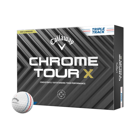 Chrome Soft Tour X Triple Track [12 Stück] Golfbälle (2024)