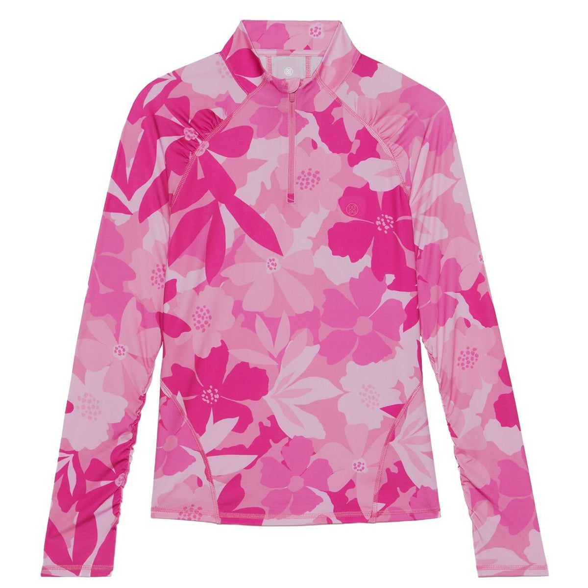 Floral Camo 1/4 Zip Langarm-Polo