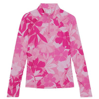 Floral Camo 1/4 Zip Langarm-Polo