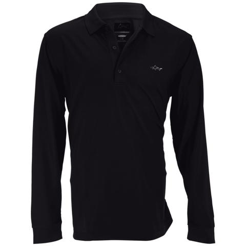 Pique Langarm-Poloshirt