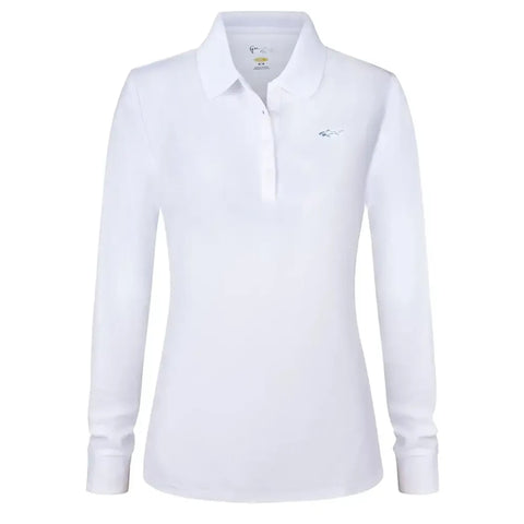 Pique Langarm-Poloshirt