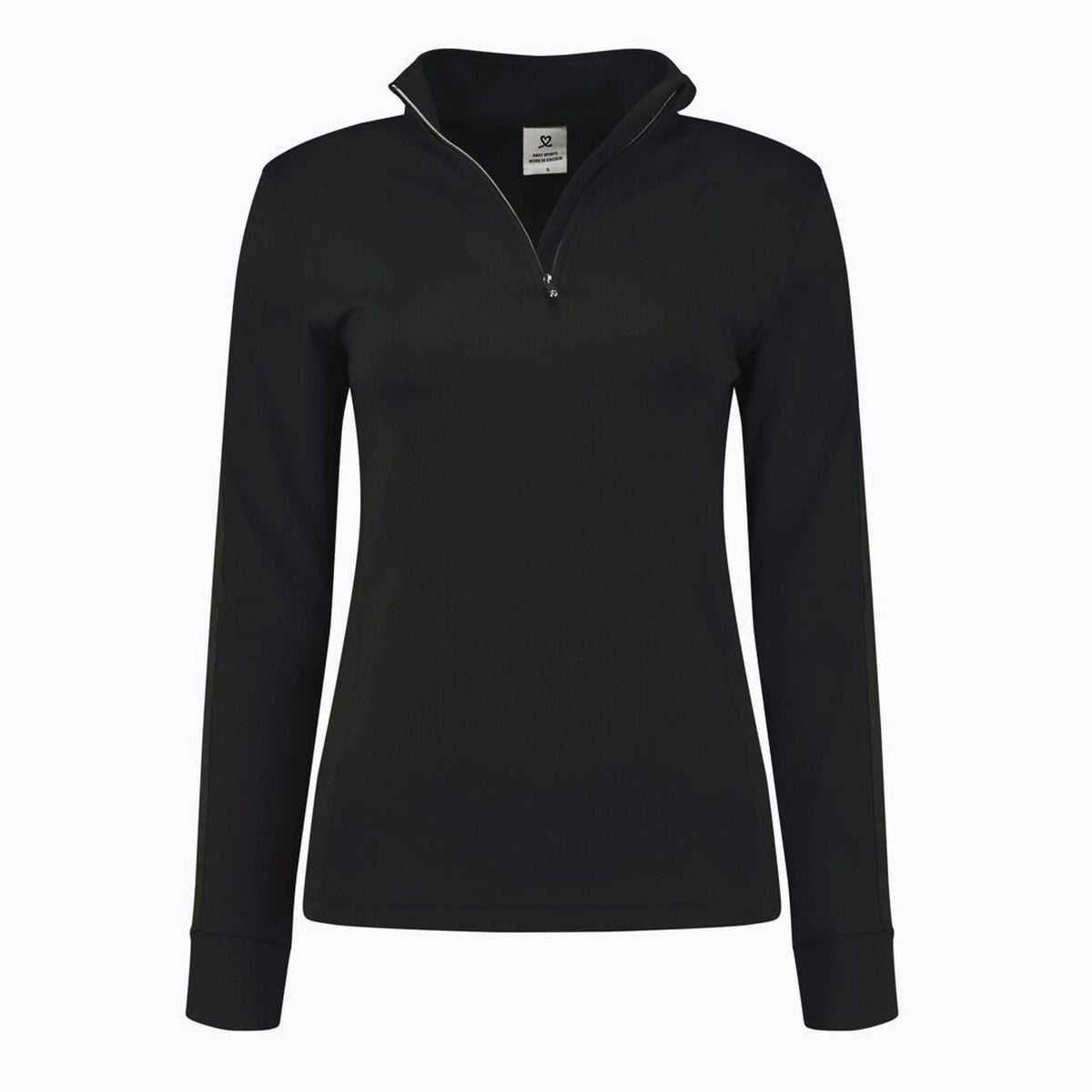 Half Neck Langarm-Poloshirt