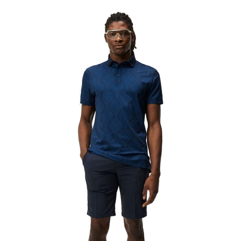 Mat Jacquard Regular Fit Poloshirt Herren