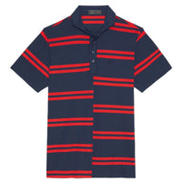 Offset Stripe Tech Piqué Slim Fit Poloshirt