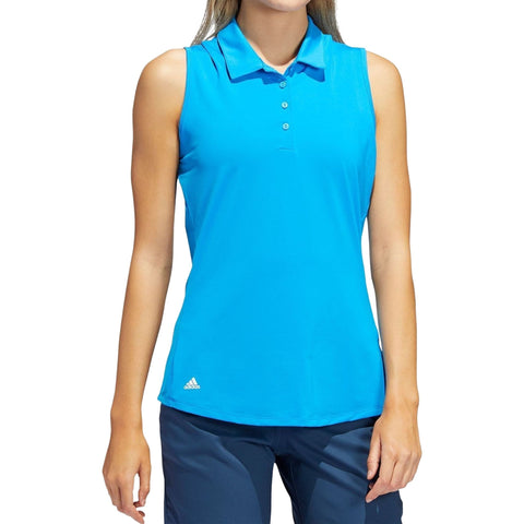 Solid Poloshirt ärmellos Damen