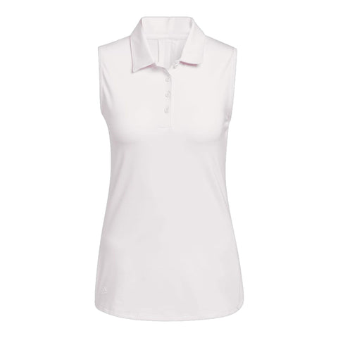 Solid Poloshirt ärmellos Damen