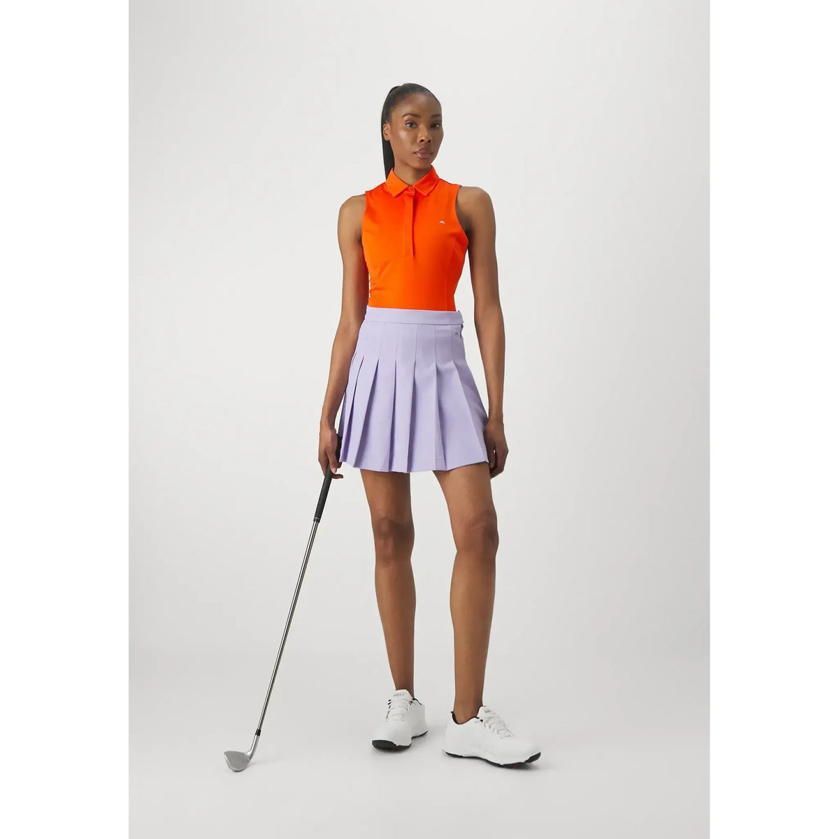 W Dena Sleeveless Golf Top Tangerine Tango