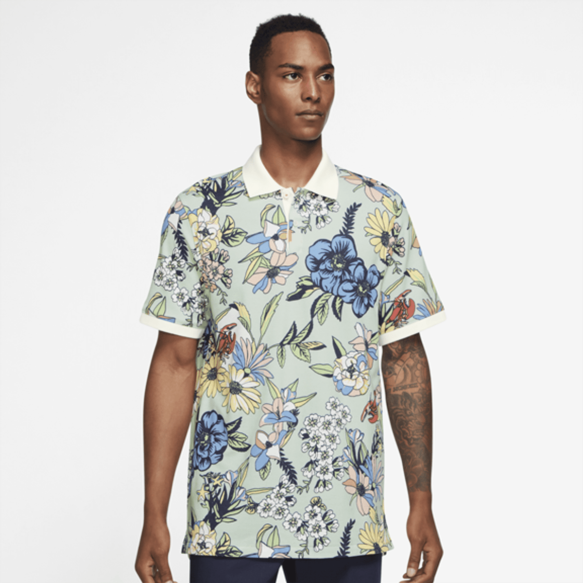 Floral Printed Shirt Golfpolo