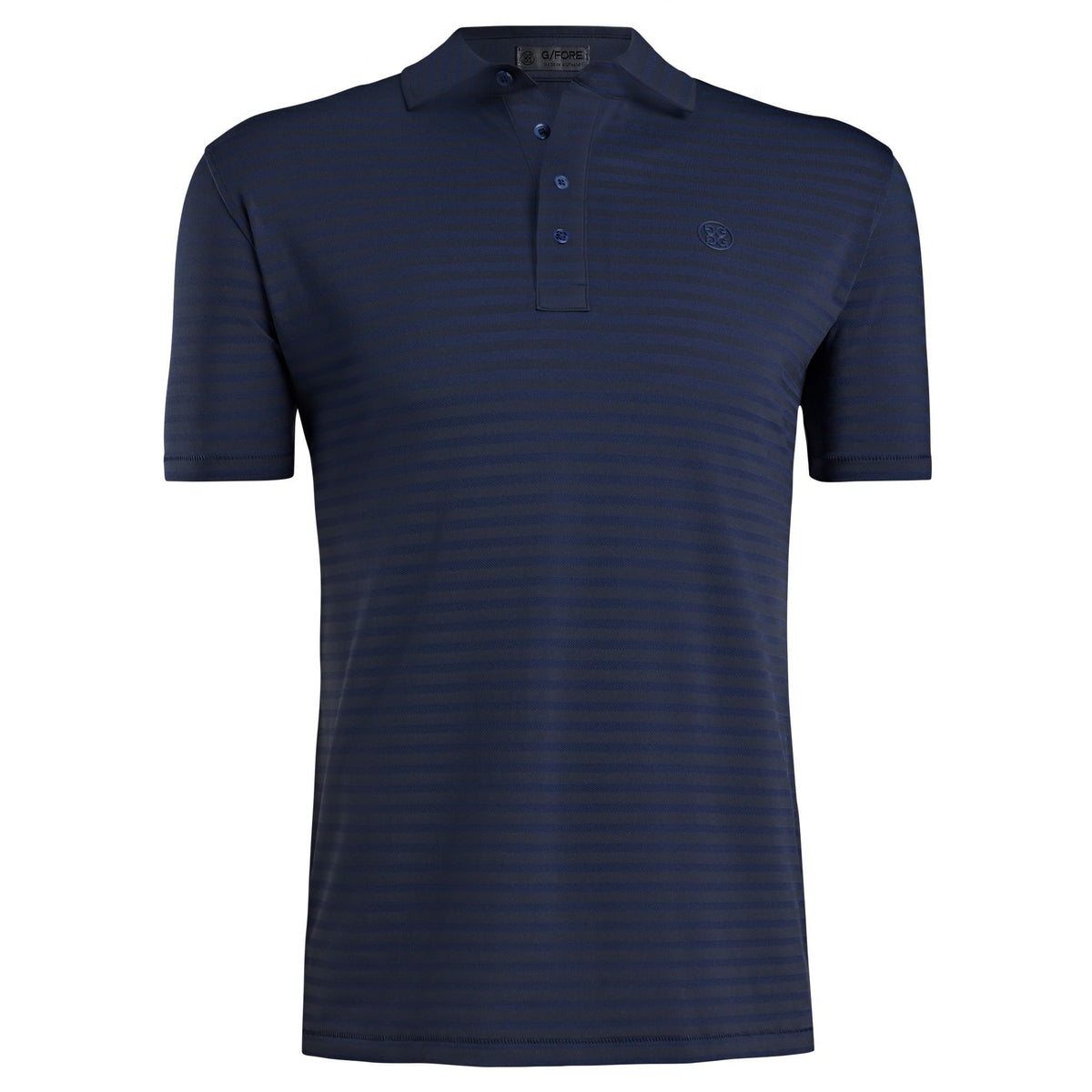 Perforated Stripe Golfpolo